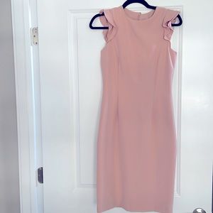 Ruffled Short Sleeve Business style dress